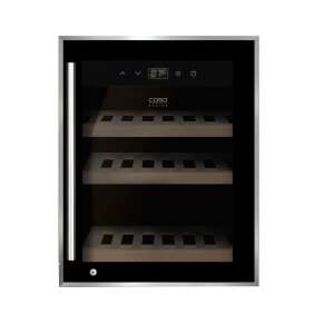 Caso WineSafe 12 wine cooler, black, 12 bottle capacity, LED display, anti-UV door, vibration damping system, LED lighting - Wine Cooler