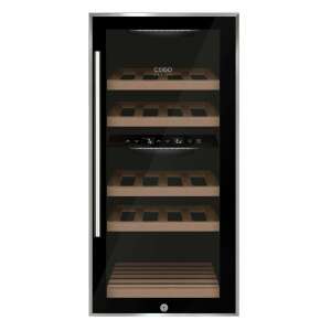 Caso Germany WineComfort 24 borhűtő, 24 palackos kapacitás, fekete rozsdamentes acél, üvegajtó, LED világítás, érintésvezérlés - Borhűtő
