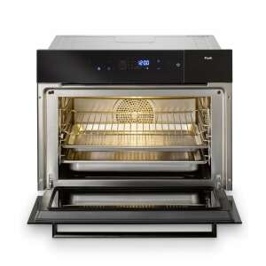 Caso Germany SteamMaster E56 built-in steam oven with open door, showing interior - Caso
