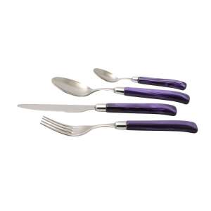 Rivadossi Sandro, Giada 24 piece cutlery set, purple, stainless steel, acrylic handles - Cutlery