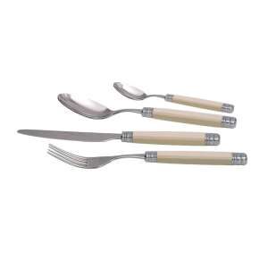 Rivadossi Sandro, Rossini 24 piece cutlery set, ivory handles, stainless steel, elegant design - Cutlery