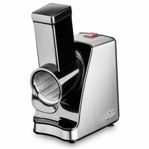 Solis Slice & More Electric Grater, 350 W, 5 different blades, multi-functional, universal food slicer and chopper, stainless steel, 2 different speeds, silver