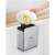 EKO Puro S Food Waste Caddy, 7 liter stainless steel compost bin, mounted on a cabinet door in a kitchen