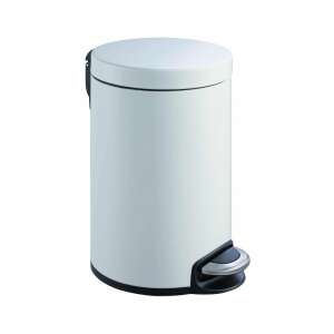 EKO Serene Pedálos Szemetes - Rozsdamentes Acél - Fehér - 12 Liter