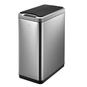 EKO Phantom Sensor Trash Can, 30 Liter, Stainless Steel, Fingerprint Resistant, Soft Close Lid - Eko