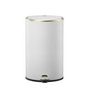 EKO Cosmo pedal bin, white, 12 liters, stainless steel, fingerprint-proof, silent lid - Eko