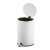 EKO Cosmo pedal bin, white, 12 liters, stainless steel, fingerprint-proof, silent lid, open