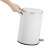 EKO Cosmo pedal bin, white, 12 liters, stainless steel, fingerprint-proof, silent lid, open, with handle