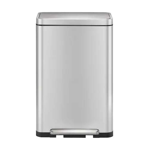 EKO X-Cube rozsdamentes acél szemetes pedállal, 40 literes kapacitás