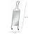 Rösle Classic Grater, 11 x 40 cm, Coarse Grating, Stainless Steel, for Cheese, Vegetables, Fruits, with dimensions