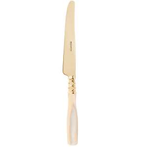 Casa Bugatti Arianna Gold cutlery knife with mother-of-pearl handle - Cutlery