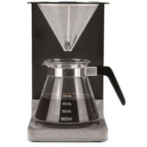 Cafenea BEEM Pour Over, 500 ml cană de sticlă, filtru din oțel inoxidabil, negru - Aparat de cafea cu filtru