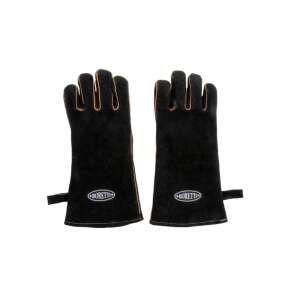 Boretti heat resistant grill gloves, BBA132, black, natural leather, universal size - Garden Grill, BBQ Accessory