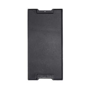 Boretti BBA52 grilllap, Luciano grillhez kompatibilis, 22 x 45 cm, zománcozott öntöttvas anyag, tartós, könnyen tisztítható, antracit - Boretti