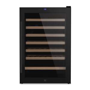 LES PETITS CHAMPS CAVCB48 wine cooler, black, front view - Wine Cooler