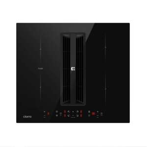 Ciarra CBBEH594BBF-OW beépített indukciós főzőlap integrált páraelszívóval, fekete üveg, 4 főzőzóna, 400m³/h páraelszívó kapacitás, Plasma+ rendszer, érintésérzékelő, időzítő - Ciarra