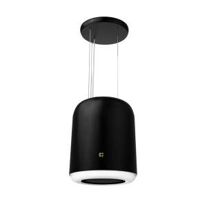 Ciarra Infinity Smart range hood in black, front view - Range Hood