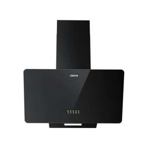 Ciarra CBCB6750-B 60cm black wall mounted range hood with 3 speed settings, LED lights, and charcoal filter - Range Hood