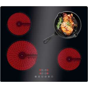 Bomann built-in induction hob, 60 cm wide, low energy consumption, 4 cooking zones, 9 power levels, touch control, adjustable temperature, pot detection, timer, automatic shut-off - Bomann