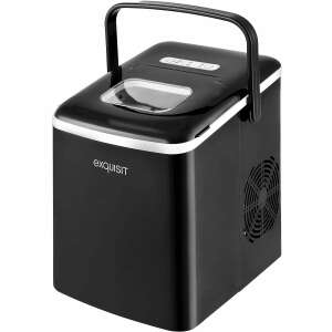 Exquisit ice maker, black, front view - Exquisit