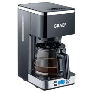 Graef FK502 programmable coffee maker with pre-infusion function, 1.25 L / 10 cups, timer, 1000 W power, LCD display, keep warm function, black - Filter coffee maker