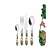 Casa Bugatti Falabella Old-silver cutlery set with jungle design, 6 person