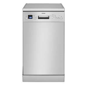 Front view of the Bomann GSP7411 dishwasher, showing the stainless steel finish and the control panel - Bomann