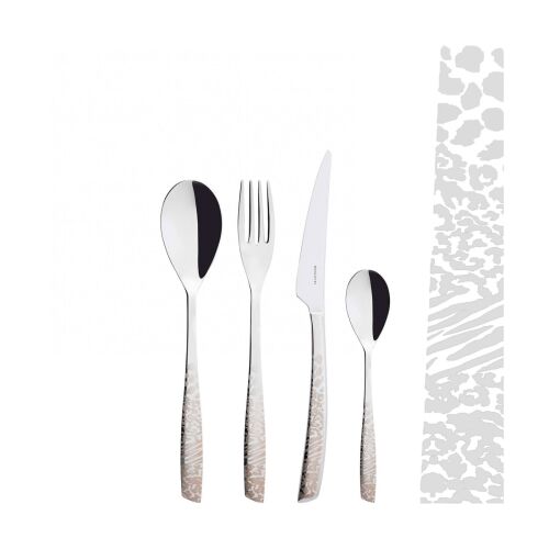 Casa Bugatti Riviera Animalier 16-piece cutlery set with animal print handles