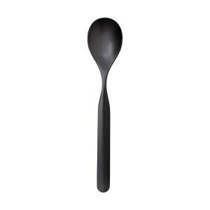 Casa Bugatti Vidal black matte stainless steel soup spoon - Cutlery