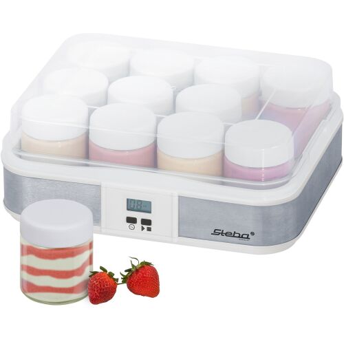 Steba JM2 Yogurt Maker in use with strawberry yogurt
