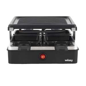 Weasy Elektromos Grill és Raclette - 4 Serpenyővel - 19,7x19,7 cm