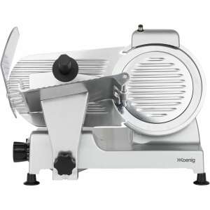 H.Koenig MSX220 electric meat slicer, silver, stainless steel blade, adjustable thickness, compact design - Slicing Machine