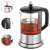 ProfiCook PC-TK 1165 2-in-1 glass electric kettle with stainless steel tea infuser collage