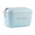 Polarbox Pop 12 liter blue retro cooler box with leather strap
