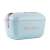 Polarbox Pop 12 liter blue retro cooler box with leather strap