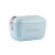 Polarbox Pop 12-liter blue cooler with pink strap, retro design