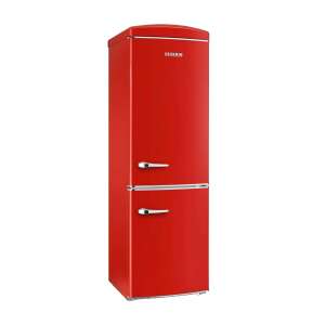 Хладилник с фризер Severin Retro, червен, 315 литра - Severin