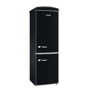 Хладилник с фризер Severin Retro, черен, 315 литра - Severin