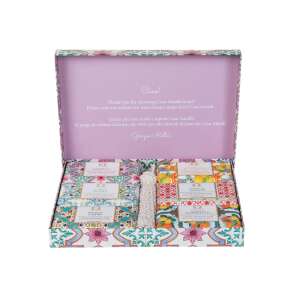 Casa Amalfi Pink Maiolica soap gift set with 6 soaps and exfoliating pouch - Soap