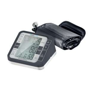 Monitor de tensiune arterială Magic Care cu afișaj LCD mare, măsurare automată a tensiunii arteriale, detectarea bătăilor neregulate ale inimii, dimensiunea manșetei 22-32 cm, 60 memorii, geantă de transport, precis, gri - Monitor de tensiune arterială