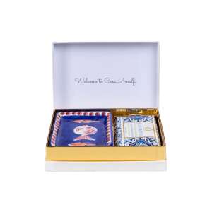 Casa Amalfi Szappan Ajándékkészlet - Blue Grotto - Kézzel festett szappantartóval