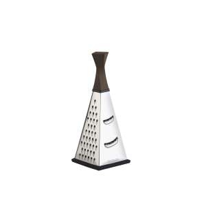 Legnoart Twist 4-sided stainless steel grater with walnut wood handle - Flat file