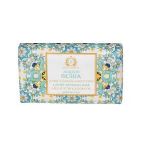 Casa Amalfi Acqua di Ischia Jasmine & Camomilla Body Scrub Luxury Artisanal Soap with Shea Butter & Jojoba Oil, 150g - Beauty & Health