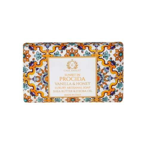 Casa Amalfi Sunset in Procida Vanilla & Honey Luxury Artisanal Soap, Shea Butter & Jojoba Oil, Made in Italy