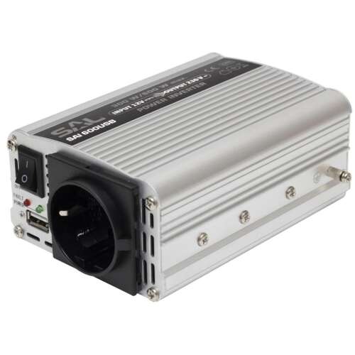 SAI 600USB 300W Spannungswandler mit USB-Anschluss und Steckdose