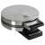 Graef WA80 heart-shaped waffle maker, stainless steel, black base, control panel, closed