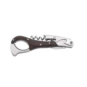 Legnoart Wine Keys 4-в-1 тирбушон с дървена дръжка, от неръждаема стомана, сгъваем, отварачка за бутилки, нож за фолио, интегрирана отварачка за шампанско - Отварачка за вино и коркшот