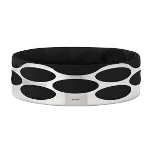 Stelton Embrace bread basket, stainless steel frame, black/silver, minimalist design - Bread Bin