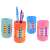 Colorful rotating puzzle cup pen holder, 4 colors, orange, pink, blue, green