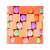 Orange rotating puzzle cup pen holder, with colorful balls